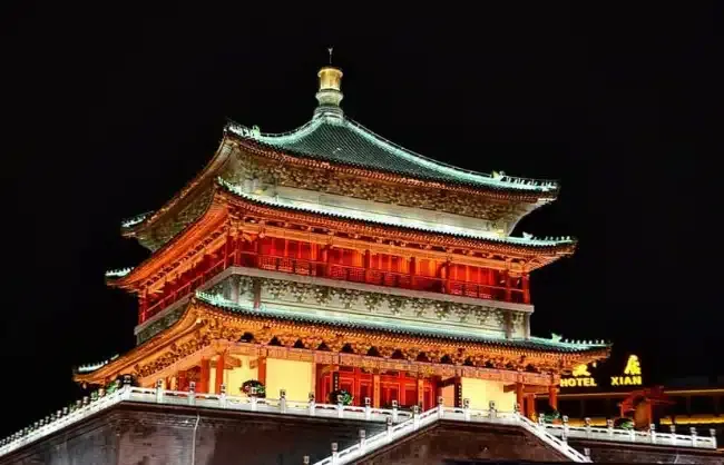 Xian-Bell-Tower-at-Night - China Xian Tour: Private & Tailor-Made China Tours On Xian tours visit the Bell Tower at Night